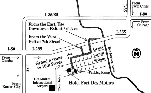 Map of Des Moines