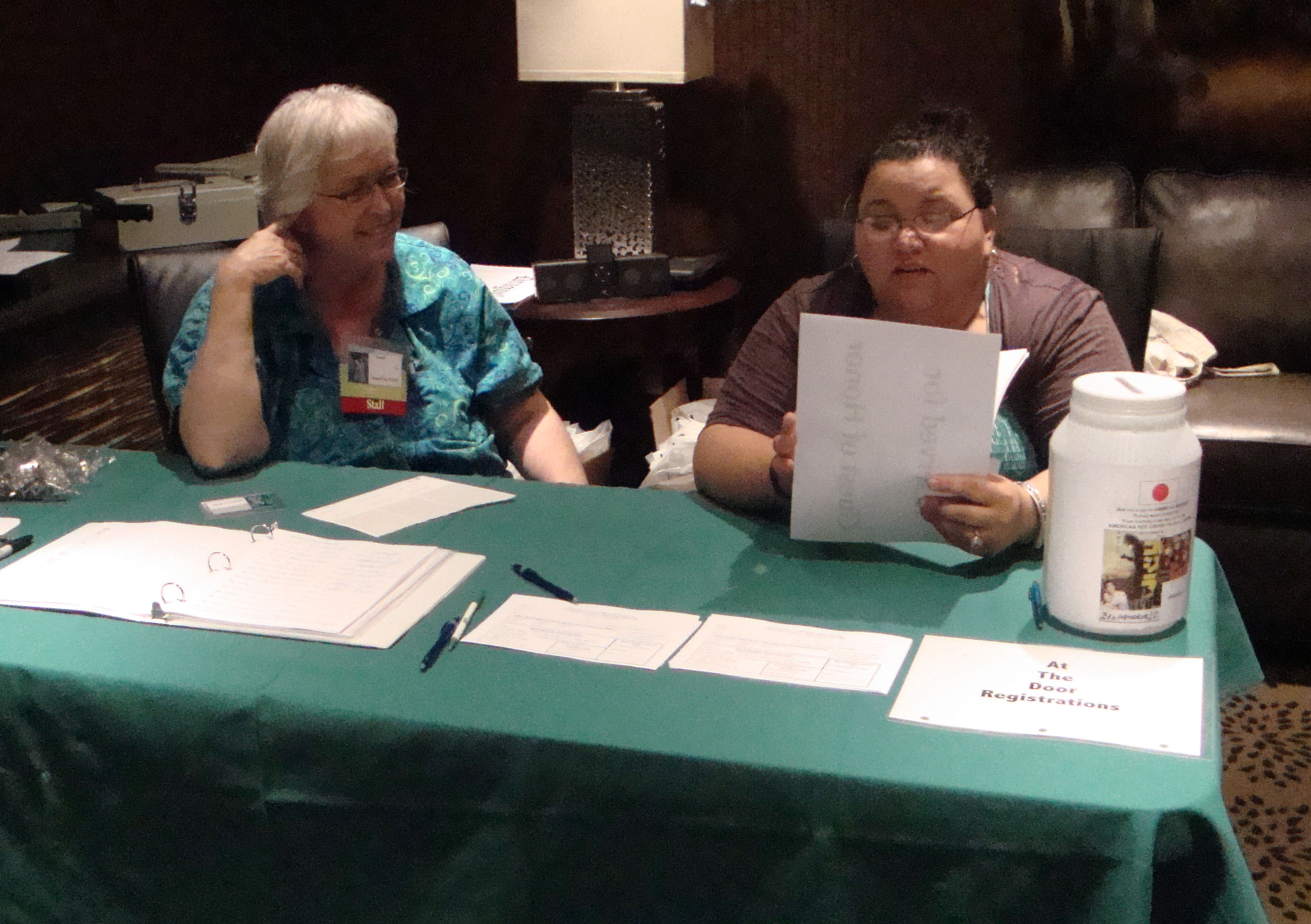 Volunteering at the Registration Table